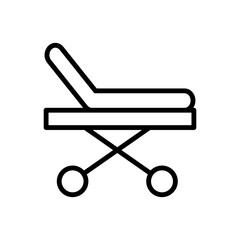 Gurney, ambulance icon. Simple line, outline vector elements of firefighters icons for ui and ux, website or mobile application