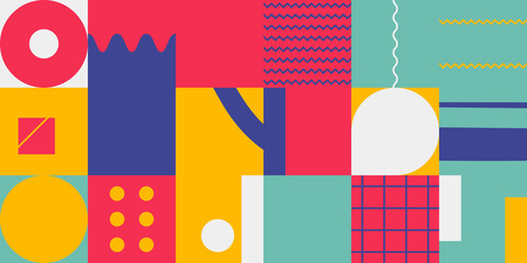 Obraz premium Deconstructed Abstract Vector Pattern Design