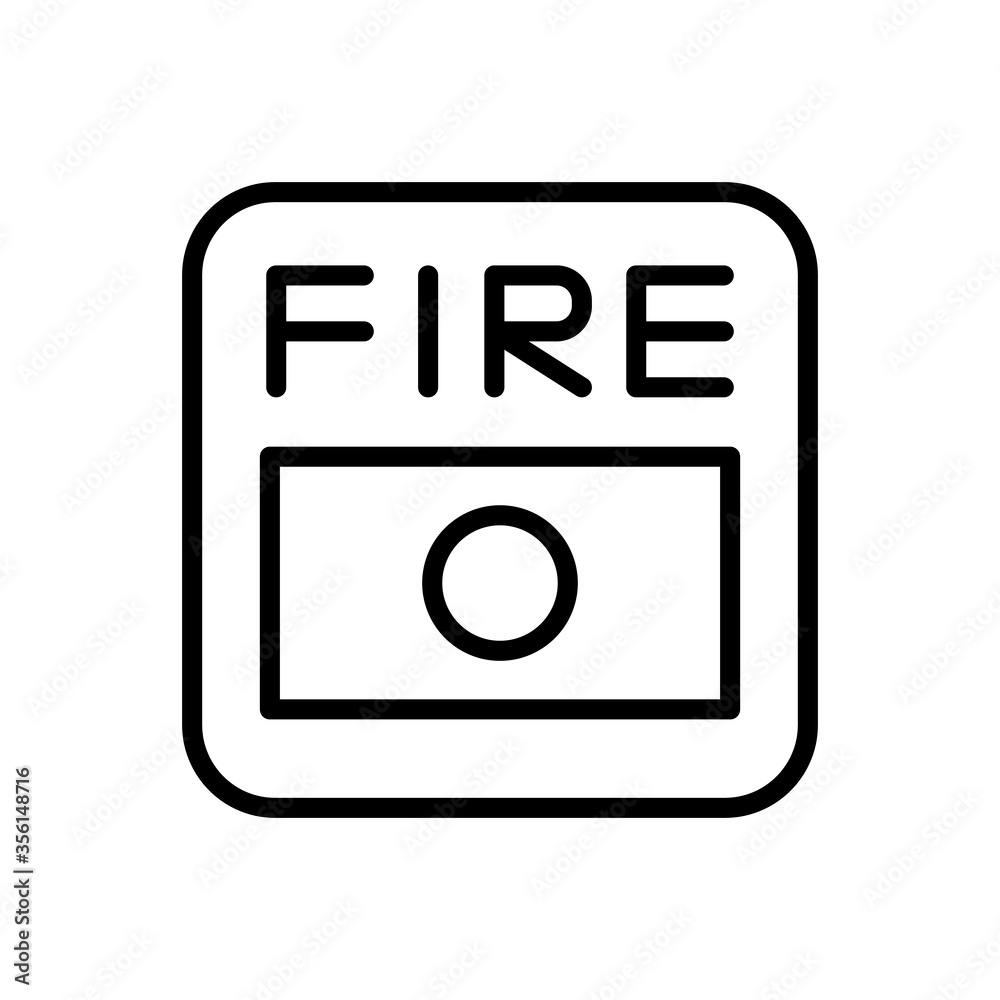 Poster fire, button icon. simple line, outline vector elements of firefighters icons for ui and ux, website