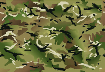 Multi-terrain (multicam) camouflage seamless pattern.