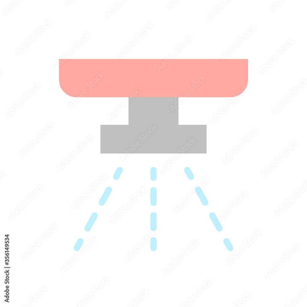 Poster fire detector icon. simple color vector elements of firefighters icons for ui and ux, website or mob