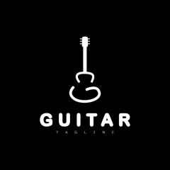 Vector illustration illustration design of the guitar logo icon