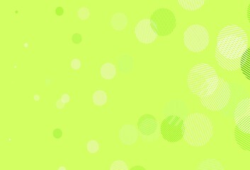 Light Green, Yellow vector background with spots.