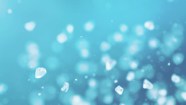 Exploding ice cubes in 4K Slow motion