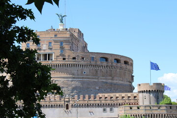 view of castle saint angelo rome italy