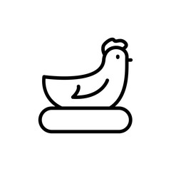 Hen, nest icon. Simple line, outline vector elements of agriculture icons for ui and ux, website or mobile application
