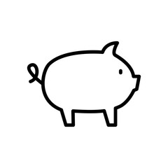 Pig, animal icon. Simple line, outline vector elements of agriculture icons for ui and ux, website or mobile application