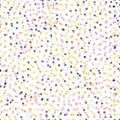 Cute and simple pastel confetti seamless pattern. 