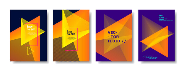 Minimal Vector covers design. Cool halftone gradients. Future poster template.
