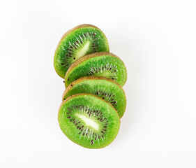 kiwi slices isolated on a white background