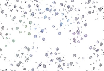 Light Multicolor vector background with cuisine gourmet.