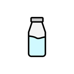 Milk, bottle icon. Simple color with outline vector elements of agriculture icons for ui and ux, website or mobile application