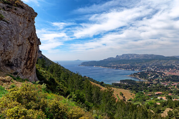 Cassis coast in the french riviera