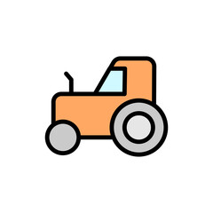 Tractor, technology icon. Simple color with outline vector elements of agriculture icons for ui and ux, website or mobile application