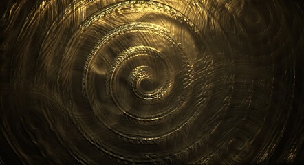 Gold metal spiral pattern.