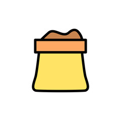 Bag, soil icon. Simple color with outline vector elements of agriculture icons for ui and ux, website or mobile application