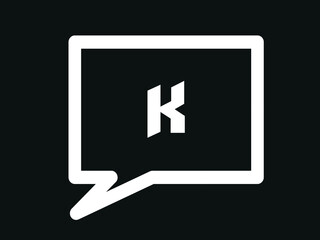 Capital letter K vector image