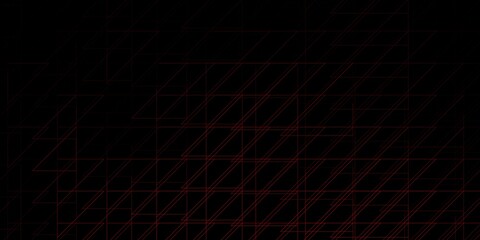 Dark Red vector template with lines. Colorful gradient illustration with abstract flat lines. Template for your UI design.