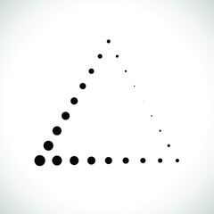 Halftone dots logo  . vector dotted frame . design element