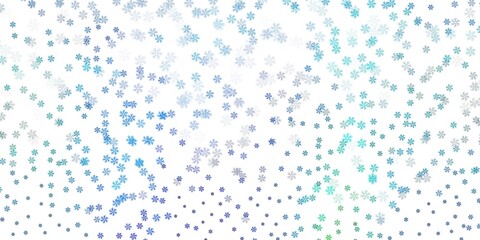 Light blue, green vector backdrop with chaotic shapes.