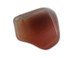 Red carnelian chalcedony polished crystal