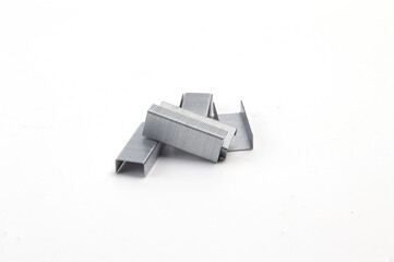 Staples on a white background