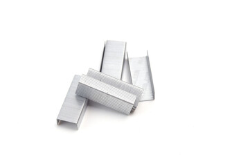 Staples on a white background