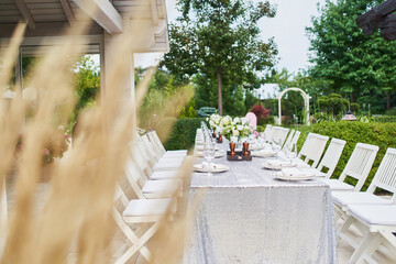 Preparing for a birthday celebration on the nature