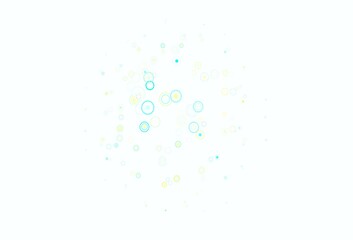 Light Blue, Yellow vector backdrop with dots.