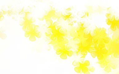 Keuken spatwand met foto Light Yellow vector doodle background with flowers © smaria2015