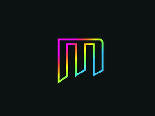 Capital letter M vector image