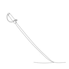  single line drawing continuous, sword