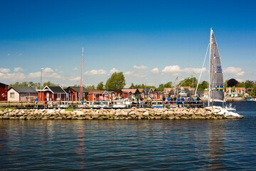 Fototapeta na wymiar Yachthafen Gislöv Schweden im Sommer