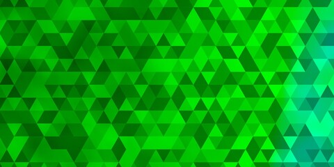 Fototapeta na wymiar Light Green vector background with triangles.