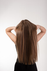 Long brown and white hair 