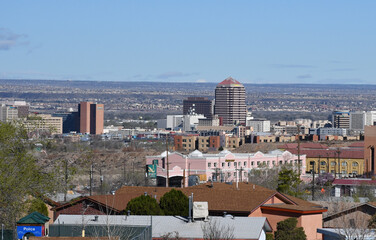 Albuquerque New Mexico downtown aerial view.