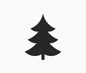 Christmas tree silhouette icon.