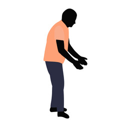 silhouette of a man in colored clothes