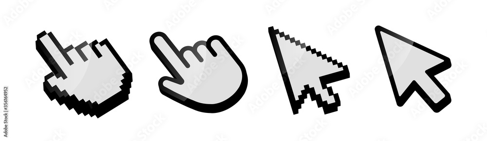 Poster cursor icon set vector. mouse arrow pointer. cursor mouse icon