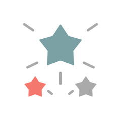 Party stars 4th July icon. Simple color vector elements of America icons for ui and ux, website or mobile application