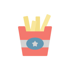 Restaurant French fries icon. Simple color vector elements of America icons for ui and ux, website or mobile application