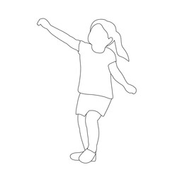 sketch child, icon, girl in a dress