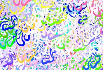 Light Multicolor vector pattern with lines.