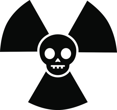Warning symbol: Radiation Hazard with Skull