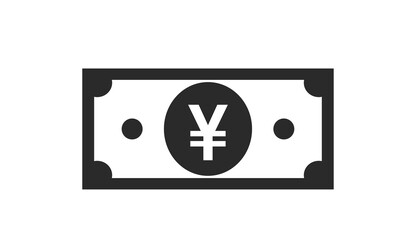 japanese yen banknote icon. financial design element