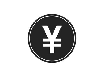 japanese yen coin icon. isolated vector money symbol