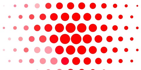 Light Red vector template with circles. Glitter abstract illustration with colorful drops. Pattern for wallpapers, curtains.