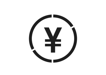 Obraz premium japanese yen icon. isolated vector banking and money symbol
