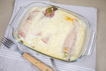 plat d'endives au jambon avec béchamel