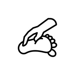 Reflexology hand toe icon. Simple line, outline vector elements of alternative medicine icons for ui and ux, website or mobile application
